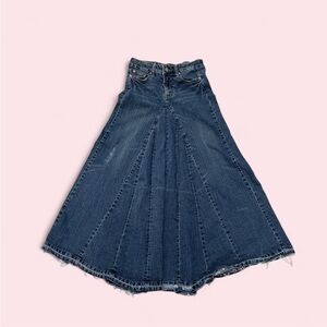 Y2K Bongo Dark Wash Denim Maxi Skirt